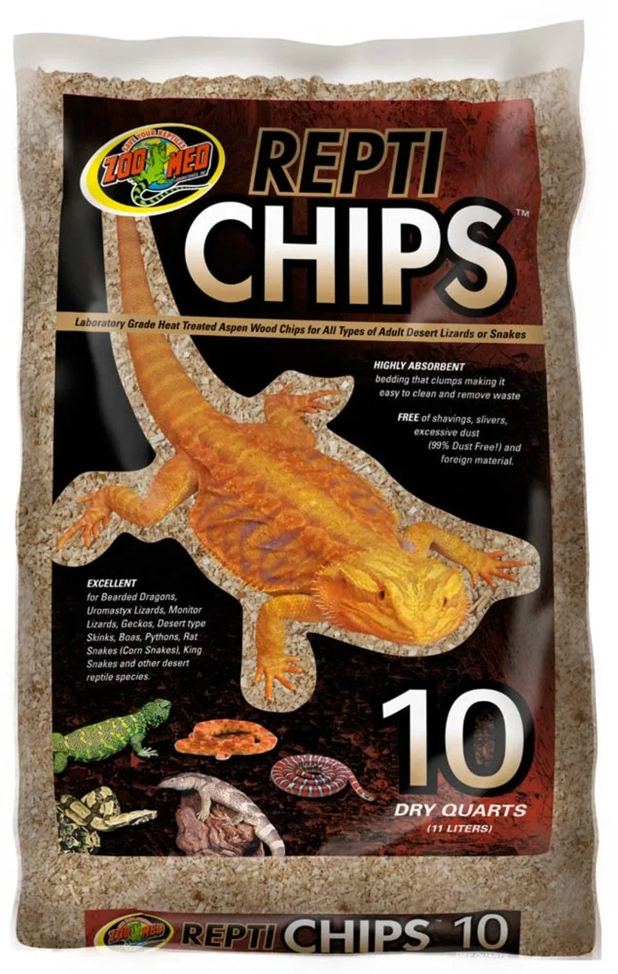 Zoo Med Repti Chips Substrate, Brown, 10 qt