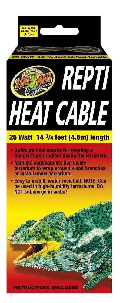 Zoo Med Repti Heat Cable, 14.75 ft, 25W
