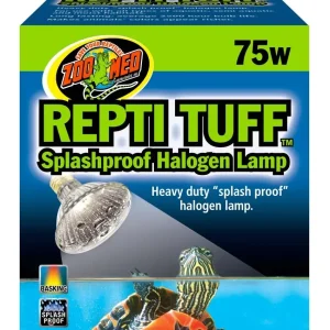 Zoo Med Repti Tuff Splashproof Halogen Lamp, White, 75W