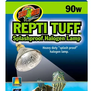 Zoo Med Repti Tuff Splashproof Halogen Lamp, White, 90W