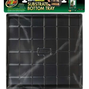 Zoo Med ReptiBreeze Substrate Bottom Tray, Black, 18 in x 18 in