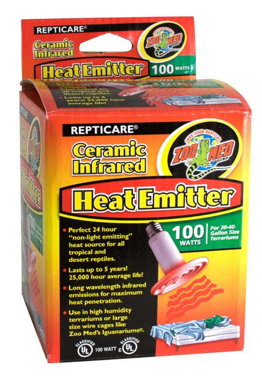 Zoo Med ReptiCare Ceramic Infrared Heat Emitter, 100W - Image 2