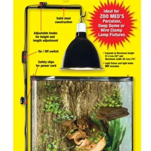 Zoo Med Reptile Lamp Stand, Black, Large