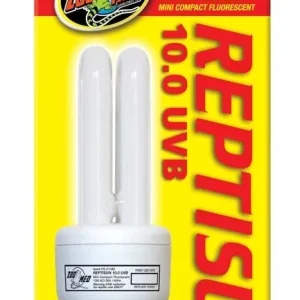 Zoo Med ReptiSun 10.0 UVB Desert Compact Fluorescent Lamp Mini, White, 13W