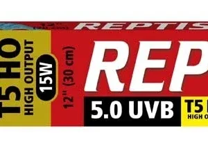 Zoo Med ReptiSun 5.0 UVB T5 HO High Output Linear Lamp, White, 12 in