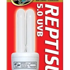 Zoo Med ReptiSun 5.0 UVB Tropical Compact Fluorescent Lamp Mini, White, 13W