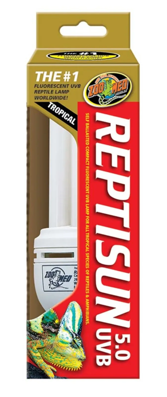 Zoo Med ReptiSun 5.0 UVB Tropical Compact Fluorescent Lamp Regular White 26W