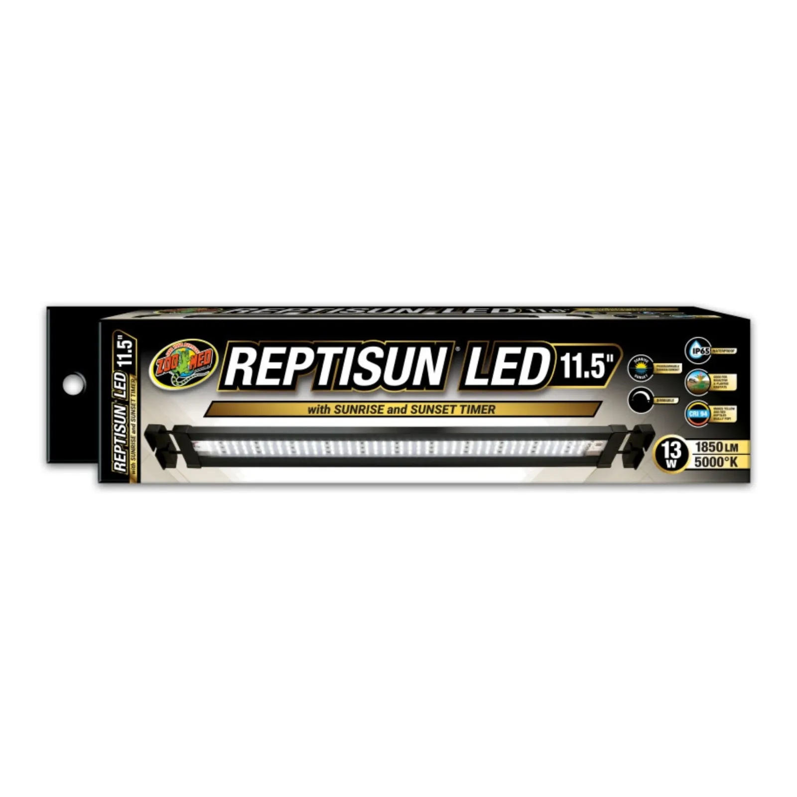 Zoo Med ReptiSun LED Terrarium Hood with Sunrise/Sunset Timer, 11.5 in, 13W