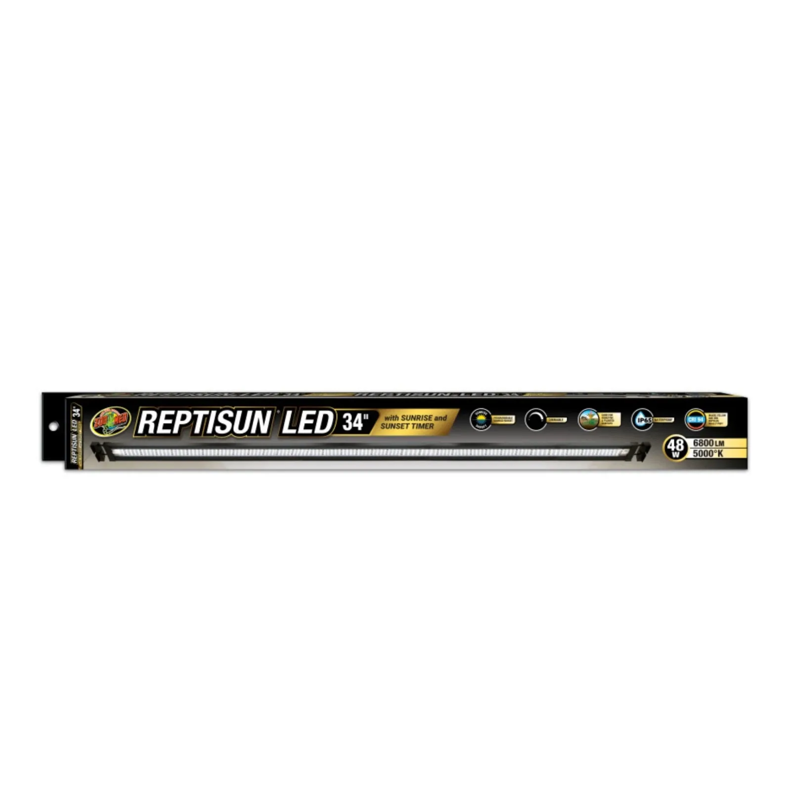 Zoo Med ReptiSun LED Terrarium Hood with Sunrise/Sunset Timer, 34 in, 48W