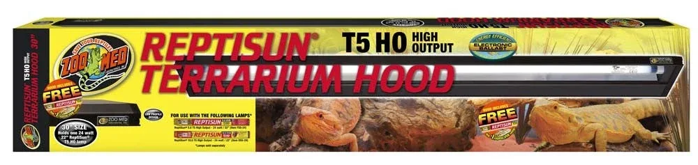 Zoo Med ReptiSun T5 HO Terrarium Hood with 5.0 Bulb, 30 in
