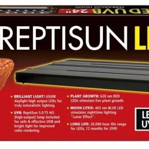 Zoo Med ReptiSun T5 LED UVB Terrarium Hood, 24 in