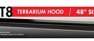 Zoo Med ReptiSun T8 Terrarium Hood Hood Only, Black, 48 in