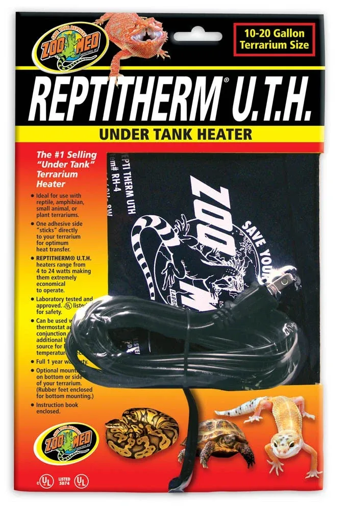 Zoo Med ReptiTherm Under Tank Heater (U.T.H) 8W, 6 in x 8 in, Small