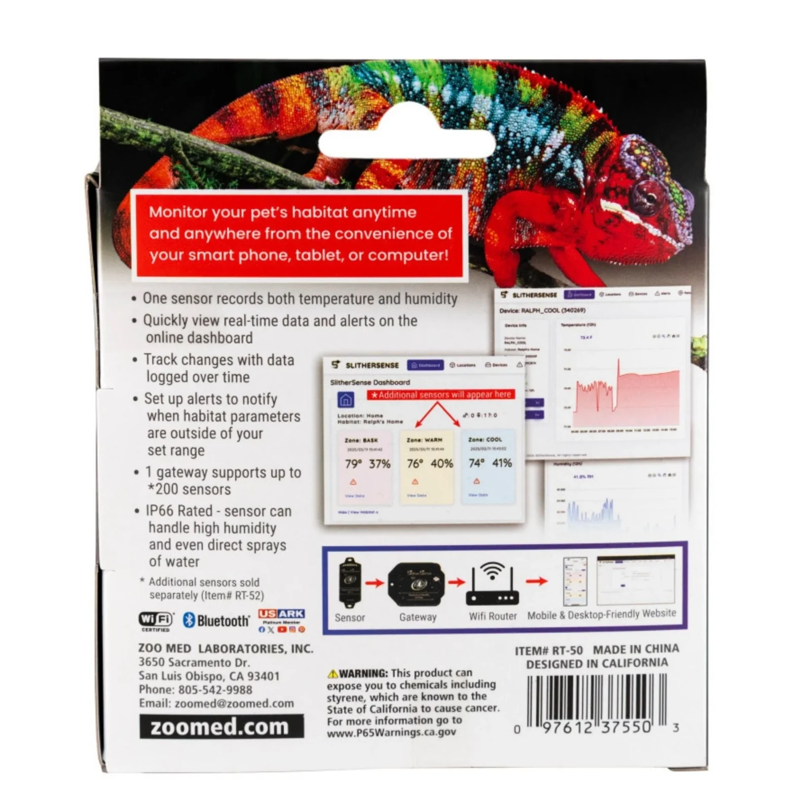 Zoo Med Slither Sense Remote Temperature & Humidity Monitoring System - Image 2