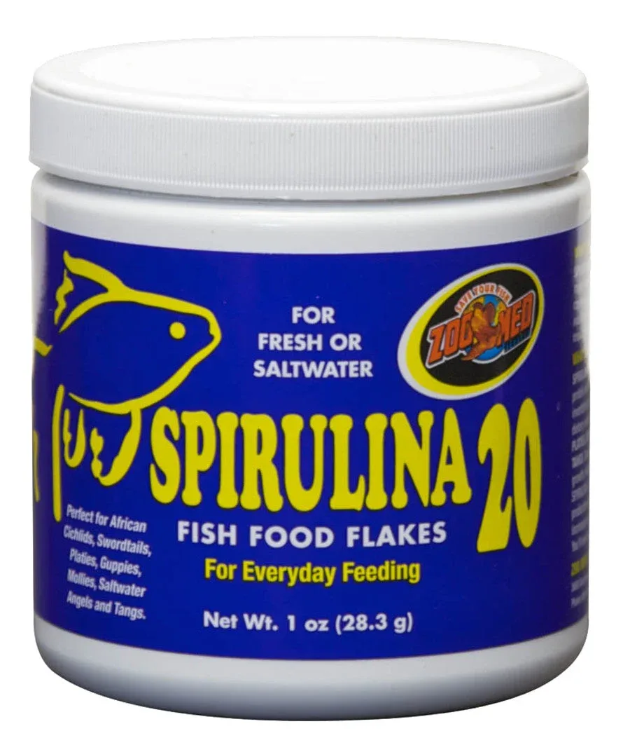 Zoo Med Spirulina 20 Flakes Fish Food, 1 oz