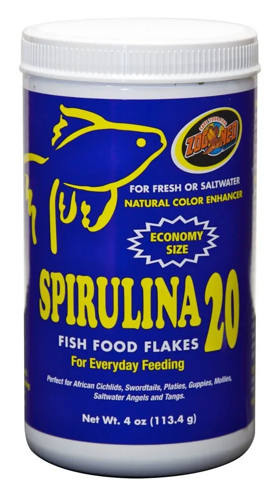 Zoo Med Spirulina 20 Flakes Fish Food, 4 oz