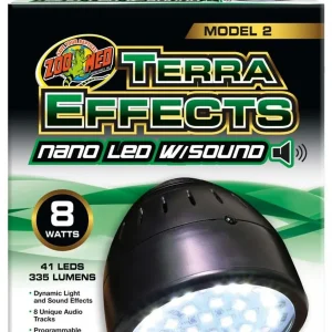 Zoo Med Terra Effects Model 2 Nano LED Light with Sound Black