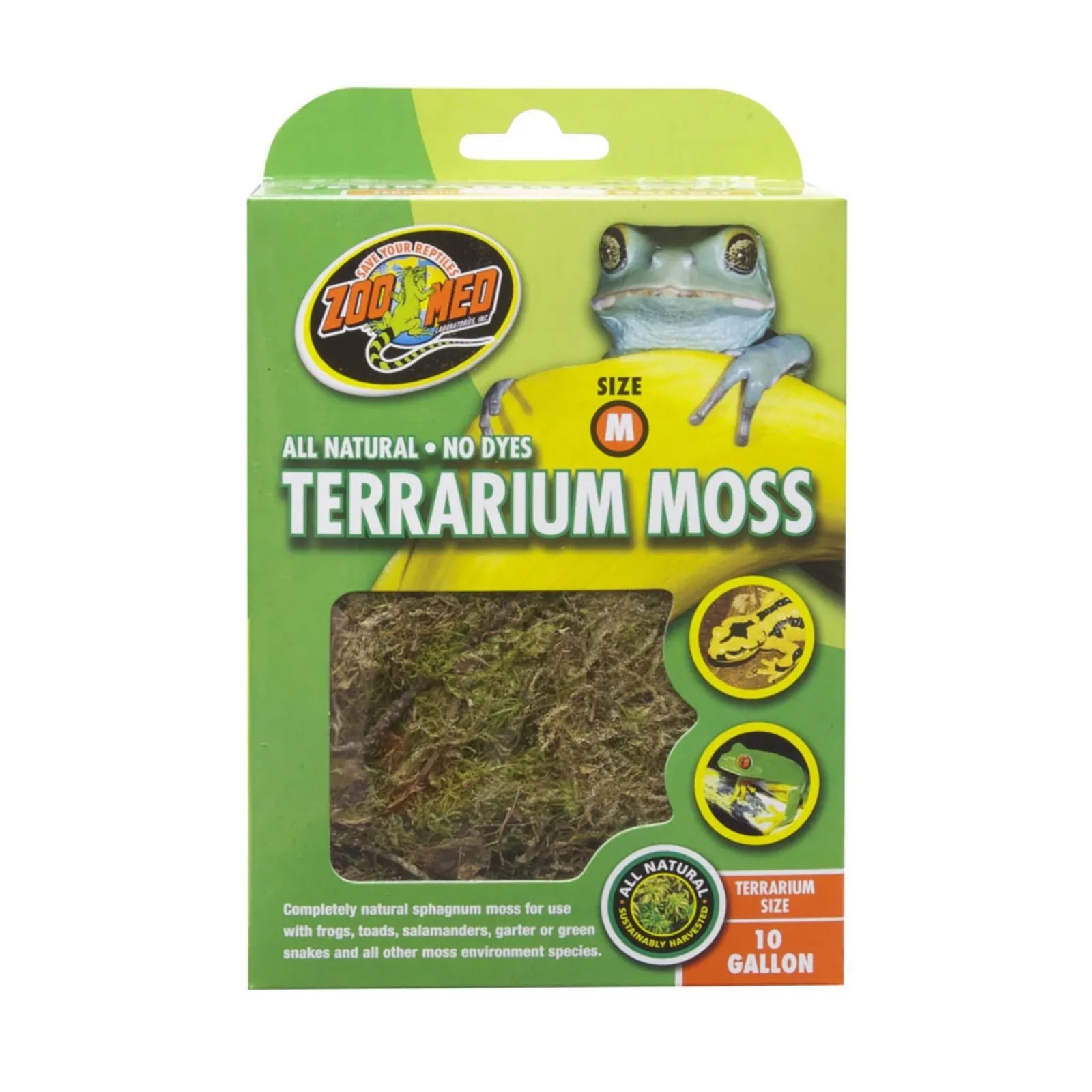 Zoo Med Terrarium Moss Substrate, Green, 10 gal, Medium