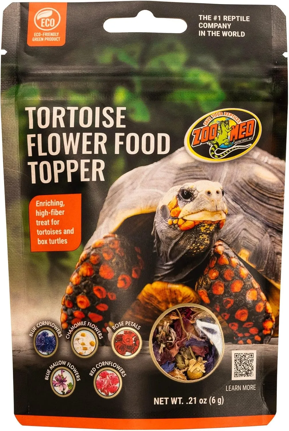 Zoo Med Tortoise Box Turtle Flower Food Topper, 0.21 oz
