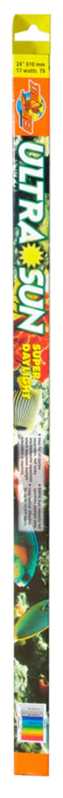 Zoo Med Ultra Sun Trichromatic Super Daylight T8 Lamp, White, 24 in