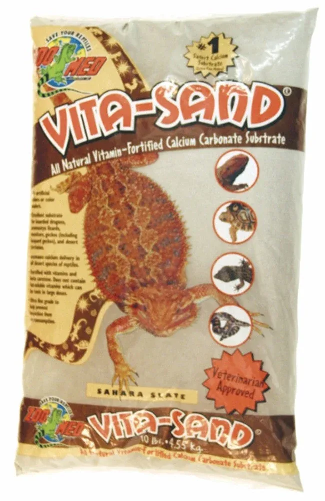 Zoo Med Vita-Sand Substrate Sahara Slate 3 ct, 10 lb