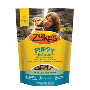 Zukes Puppy Naturals Lamb And Chickpea Recipe Dog Treats 5oz.