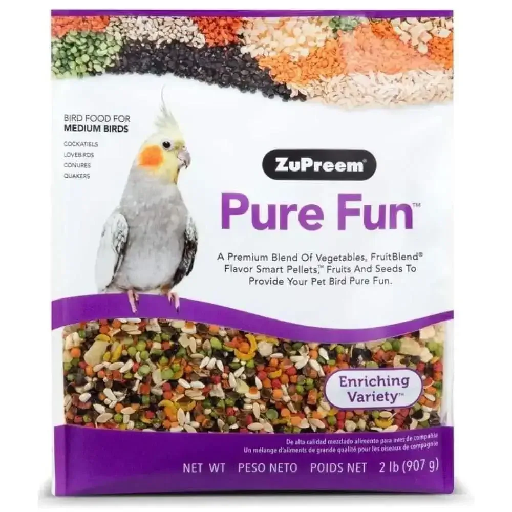 ZuPreem Pure Fun Bird Food for Medium Birds 2 lb