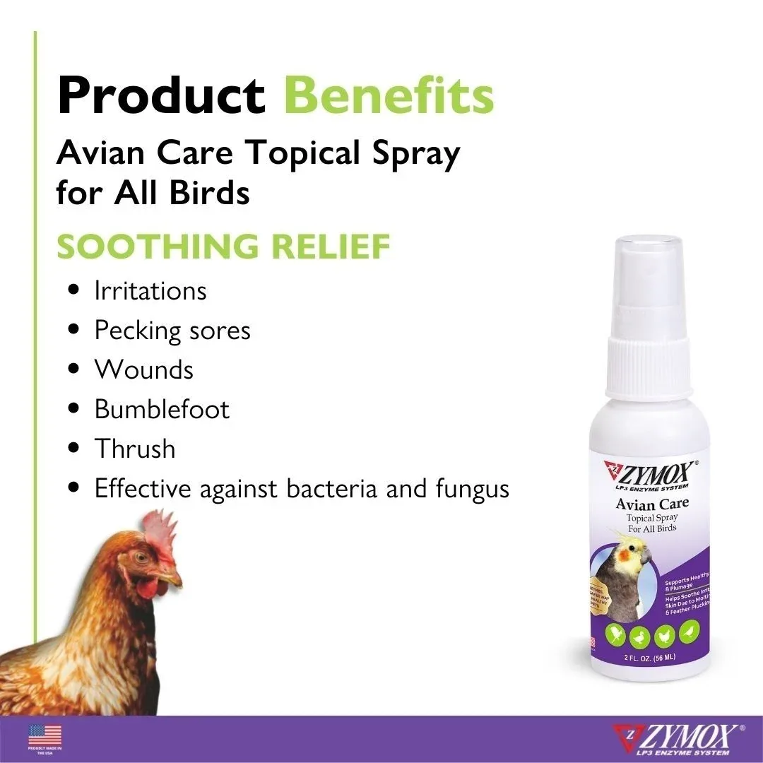 Zymox Avian Care Topical Solution Spray 2oz - Image 2