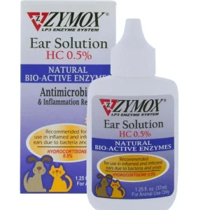 Zymox Ear Solution with .5% Hydrocortisone 1.25oz bottle